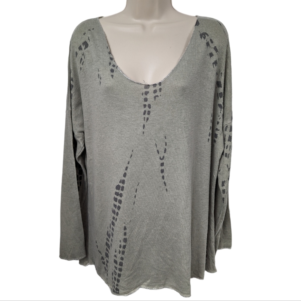 Tempo Paris Lightweight Knit Tunic Top Sz M/L